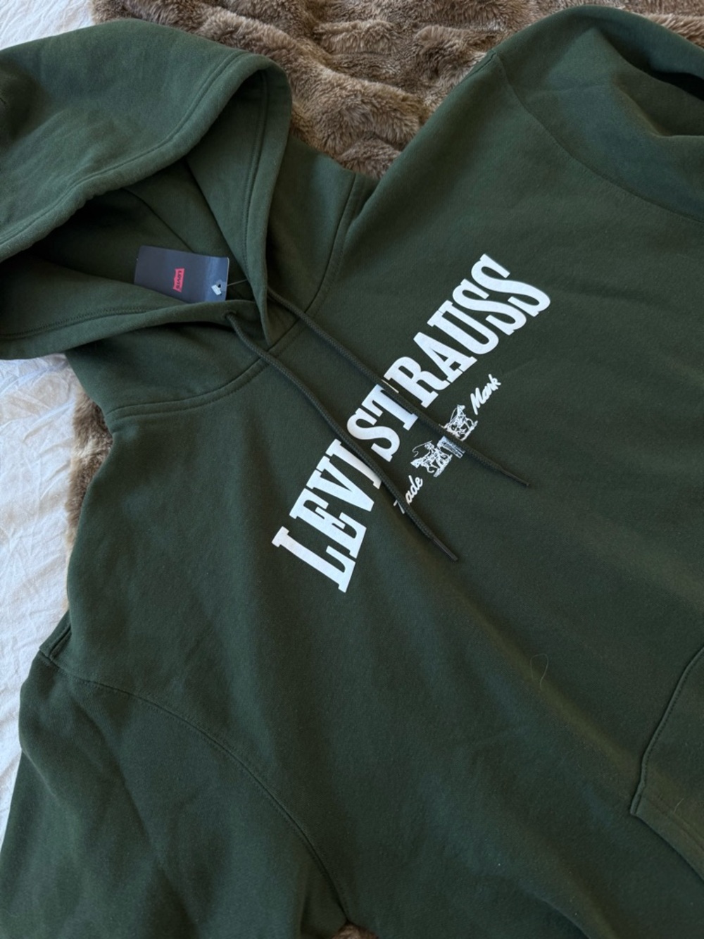 NWT Levi's Men's Olive Green Logo Hoodie